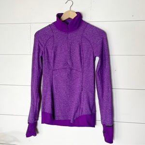 Lululemon Runderful Half Zip Pullover Long Sleeve Violet Purple Sweater Top, 6